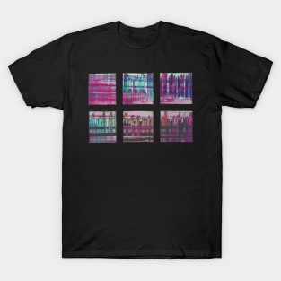 Liminal Space in Pink, Light Blue and Purple through 6 windows T-Shirt